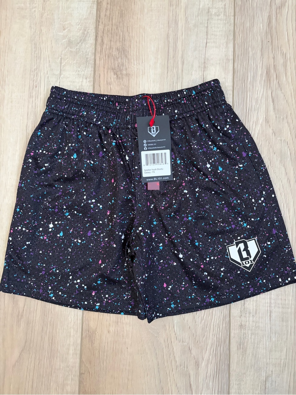 Baseball Lifestyle splatter shorts YS